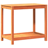 Potting Table with Shelf Wax Brown 82.5x50x75 cm Solid Wood Pine 844631