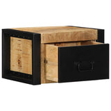 Bedside Cabinet 40x35x25 cm Solid Rough Wood Mango 4015945