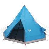 Camping Tent Tipi 4-Person Blue Waterproof 94381
