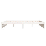 Bed Frame without Mattress White Solid Wood 160x200 cm 814960