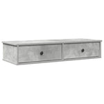 ZNTS Wall Shelf with Drawers Concrete Grey 100x37.5x19 cm Engineered Wood 859962