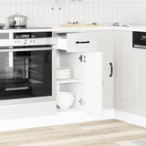 Kitchen Base Cabinet Kalmar High Gloss White Engineered Wood 853459