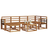 Outdoor Sofa Set 7 pcs Natural Solid Acacia Wood 3366682