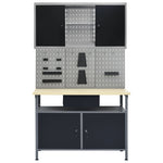 Workbench with Three Wall Panels and One Cabinet 3053432