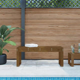 Garden Bench Honey brown Solid Pine Wood Standard Durable 825096
