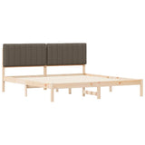 Bed Frame with Upholstered Headboard Taupe 180 x 200 cm 878032