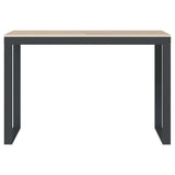 30199 Computer Desk Black and Oak 110x60x73 cm Engineered Wood