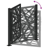 Garden Gate Black 100x100 cm Steel Light Design 4100949