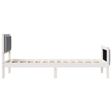 Bed Frame with Headboard Light Grey 75 x 190 cm Fabric 878373