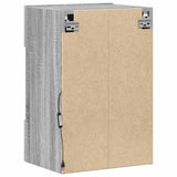 Wall Cabinets with LED Lights for TV 2 pcs Grey Sonoma 40x30x60.5 cm 837089