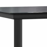 7 Piece Garden Dining Set Black Poly Rattan Glass 3334587