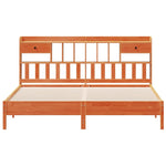 Bookcase Bed without Mattress Wax Brown 200x200 cm Solid Wood Pine 3322899