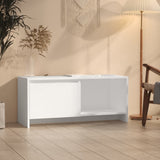 TV Cabinet White 90x35x40 cm Engineered Wood 809782