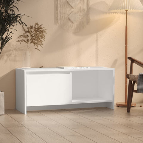 TV Cabinet White 90x35x40 cm Engineered Wood 809782