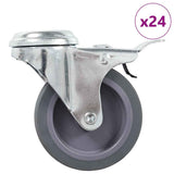 24 pcs Bolt Hole Swivel Casters 75 mm 277859