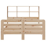 ZNTS Bed Frame without Mattress 120x190 cm Small Double Solid Wood Pine 3309944