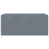 Garden Storage Box Grey PP Rattan 270 L 364061
