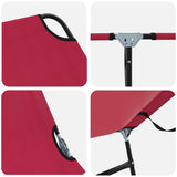 Folding Sun Lounger 2 pcs Red 188 x 57 x 86.5 cm Polyester 42003148