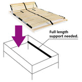 Slatted Bed Base without Mattress with 28 Slats 7 Zones 100x200 cm 246452