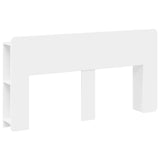 Headboard Cabinet with Storage White Engineered Wood 8001210