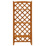 Garden Trellis Planter with Shelves Orange 60x30x140 cm Solid Firwood 314834