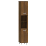 Bathroom Cabinet Brown Oak 30x30x179 cm Engineered Wood 825833