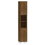 ZNTS Bathroom Cabinet Brown Oak 30x30x179 cm Engineered Wood 825833