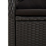 5 Piece Garden Dining Set Black Poly Rattan&Solid Wood Acacia 3157635