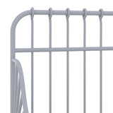 Extendable Bed Frame without Mattress Grey Metal 80x130/200 cm 324742