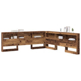 Storage Headboard with Shelf Old Wood 200 cm Engineered Wood 3335475