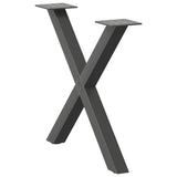 ZNTS Coffee Table Legs X-Shaped 2 pcs Anthracite 60x cm Steel 4012902