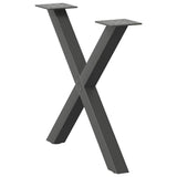 Coffee Table Legs X-Shaped 2 pcs Anthracite 60x cm Steel 4012902