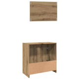 Bathroom Cabinet with Mirror Artisan Oak Engineered Wood 856043