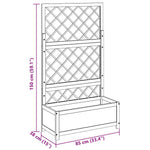 Raised Bed with Trellis 85x38x150 cm Solid Acacia Wood 316542