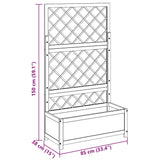 Raised Bed with Trellis 85x38x150 cm Solid Acacia Wood 316542