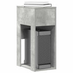 ZNTS Computer Tower Stand with Drawer Concrete Grey 30x44x74 cm 858734