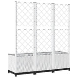 Garden Planter White 120 x 40 x 136 cm 153284