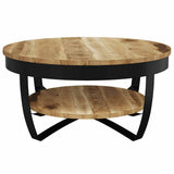 244675 Coffee Table Solid Rough Mango Wood 65x32 cm