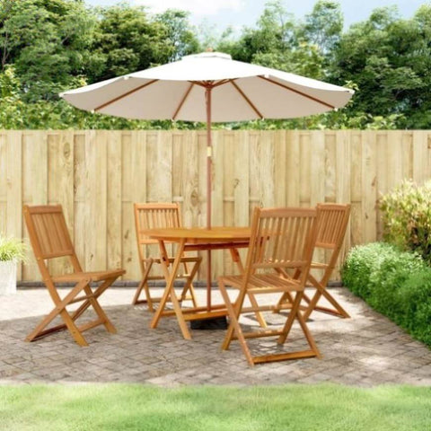 ZNTS 5 Piece Garden Dining Set Solid Wood Acacia 3203352