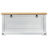 Shoe Cabinet Corona White 99 x 32 x 49 cm Solid Pine Wood 42024952
