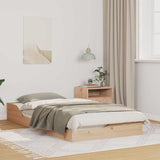 Bed Frame Brown 75 x 190 cm Solid Pine Wood 873397