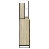 4 Piece Bathroom Furniture Set Sonoma Oak Engineered Wood 3301296