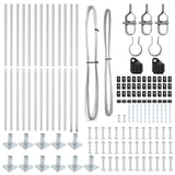 Fence Posts Manual 13 pcs Silver 32mm 160 cm Galvanised steel 42004327