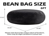 Large 6-Foot Bean Bag Sofa Chair Plush Reading Lounger for Adults, Perfect for Bedrooms, Balconies, T5592P444506