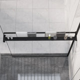 ZNTS Shower Shelf for Walk-in Shower Wall Black 100 cm Aluminium 153617