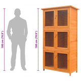 Animal Rabbit Cage 6 Rooms Wood 170347