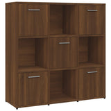 Book Cabinet Brown Oak 90x30x90 cm Engineered Wood 815551