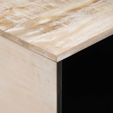 Coffee Table White 80 x 50 x 40 cm Solid Mango Wood 4018372