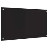 Kitchen Backsplash Black 90 x 50 cm Tempered Glass 42018039