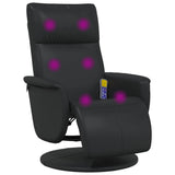 Massage Recliner Chair Black 71 x 90 x 105 cm Faux Leather 42018597